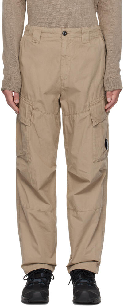 C.P. Company Beige Garment-Dyed Cargo Pants Cover