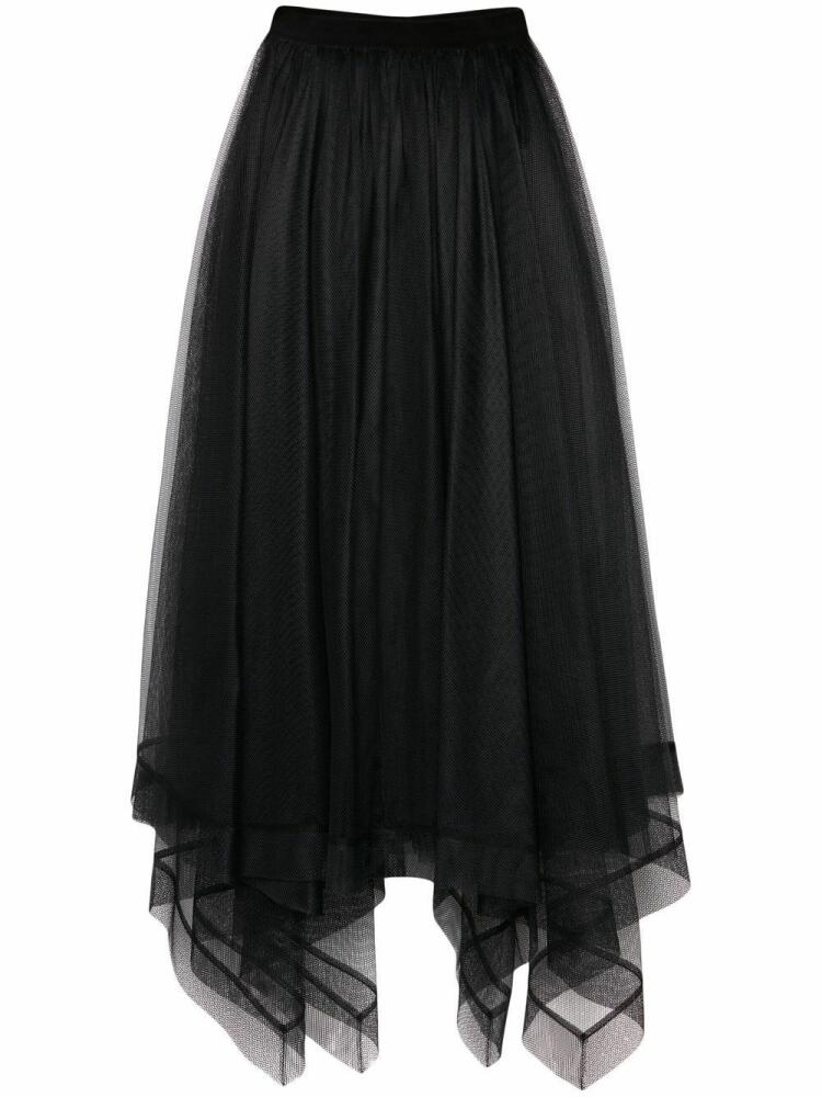 Alexander McQueen asymmetric-design tiered-skirt - Black Cover