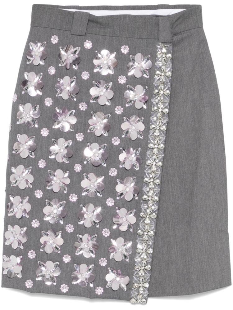 DES PHEMMES wrap-design skirt - Grey Cover