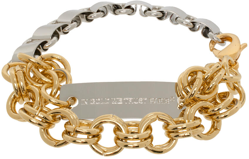 IN GOLD WE TRUST PARIS Silver & Gold Multi Chains Bracelet Cover