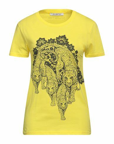 Custo Barcelona Woman T-shirt Yellow Cotton Cover