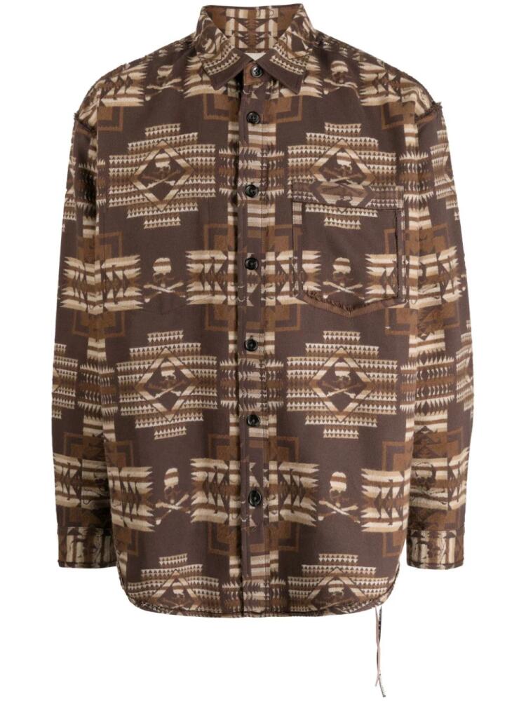 Mastermind World Chimayo jacquard cotton shirt - Brown Cover