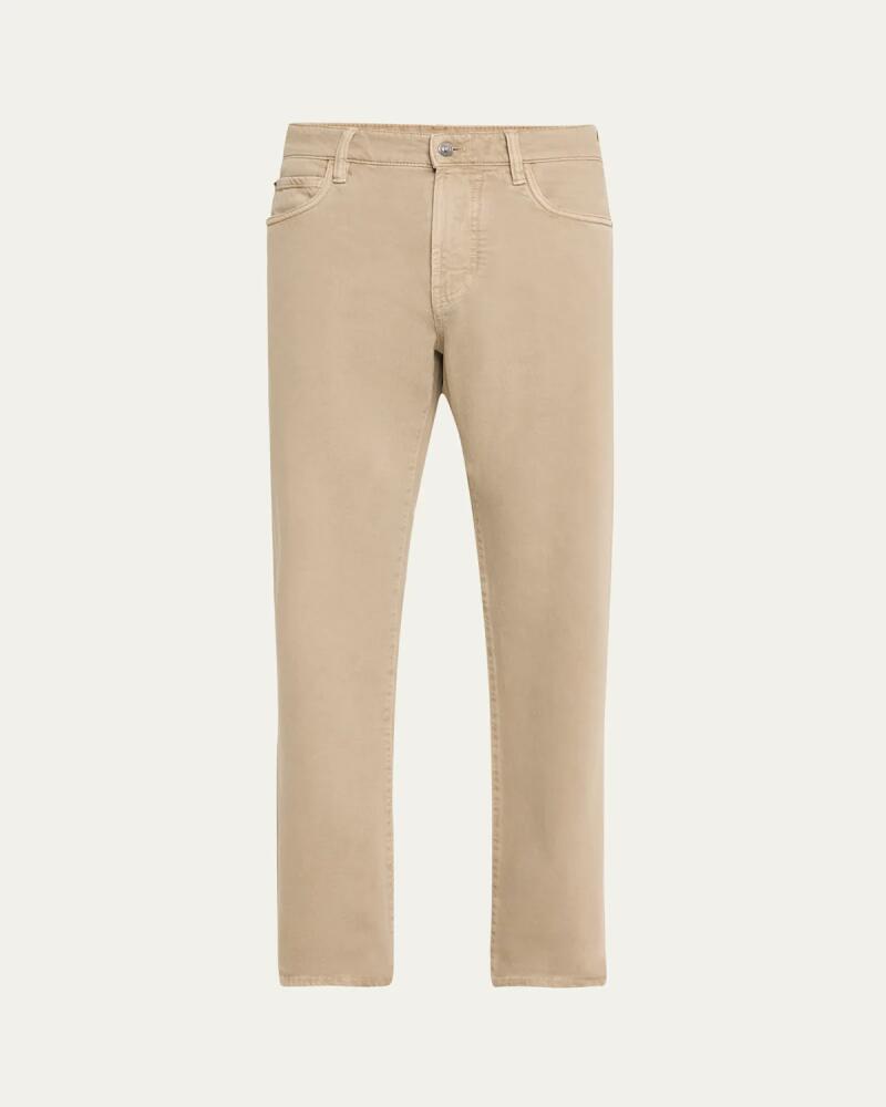 Loro Piana Men's Carlo Hyannis Straight Cotton Trousers Cover