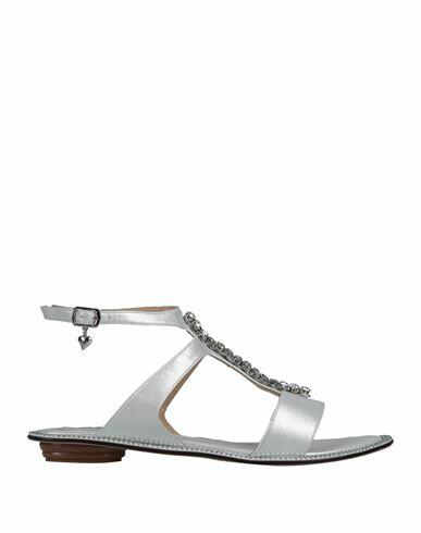 Tua By Braccialini Woman Sandals Silver Textile fibers Cover