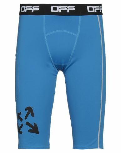 Off-white Man Leggings Azure Polyester, Elastane Cover