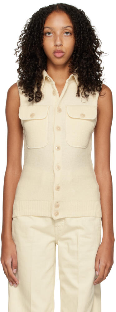 LEMAIRE Off-White Sleeveless Cardigan Cover