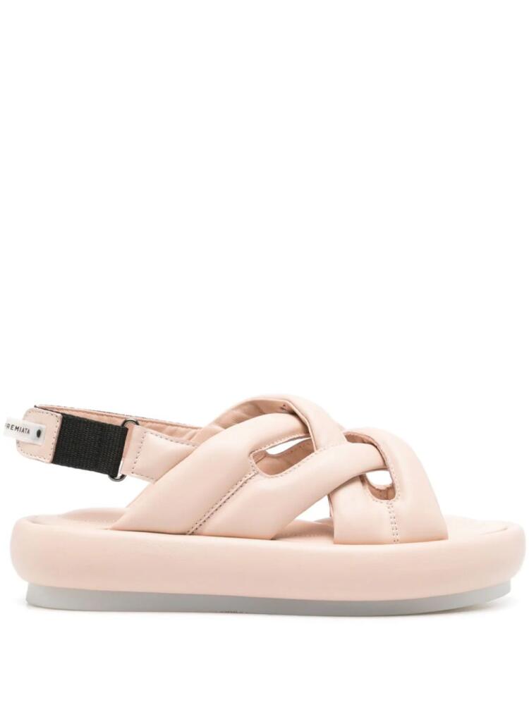 Premiata padded leather sandals - Pink Cover