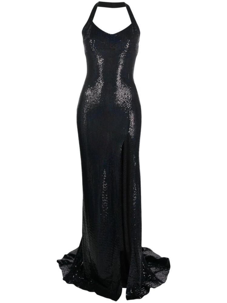 Atu Body Couture sequinned halterneck gown - Black Cover