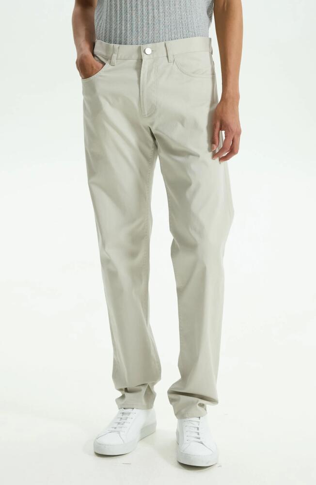 Theory Zaine Slim Straight Stretch Five Pocket Pants in Limestone Cover