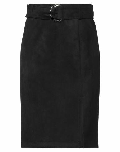 Silvian Heach Woman Midi skirt Black Polyester, Elastane Cover