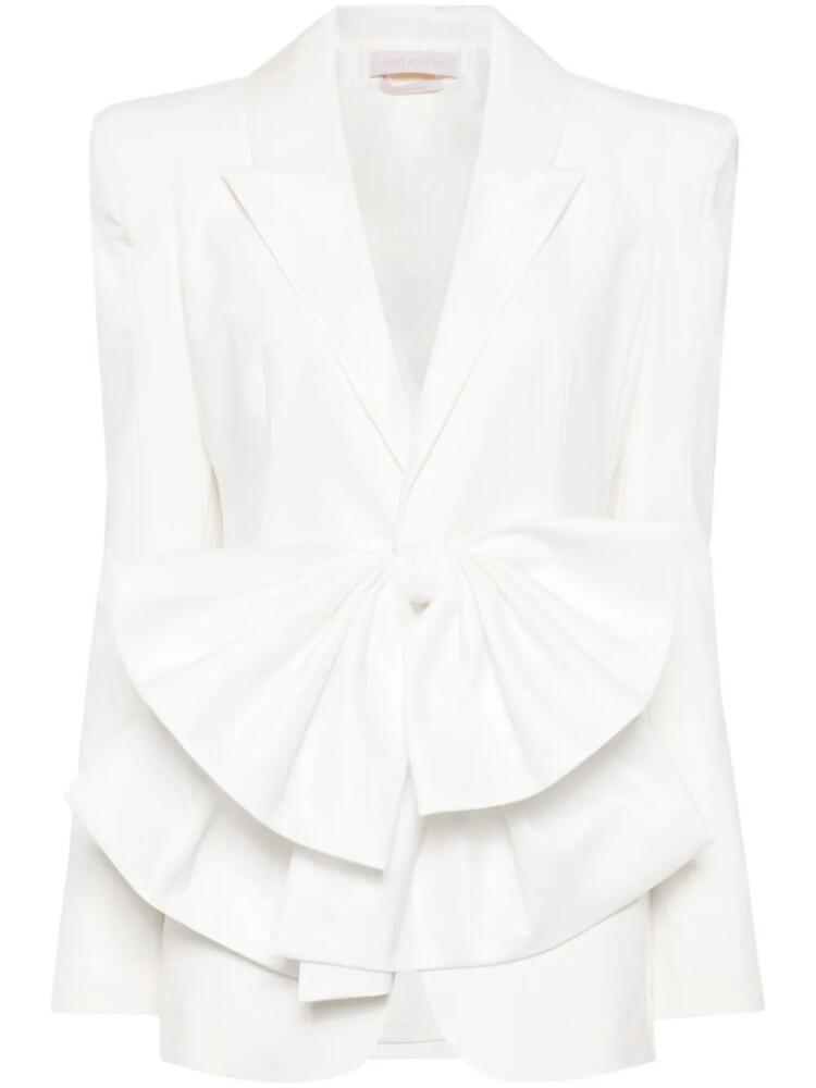 Saiid Kobeisy oversized bow notched lapels blazer - White Cover