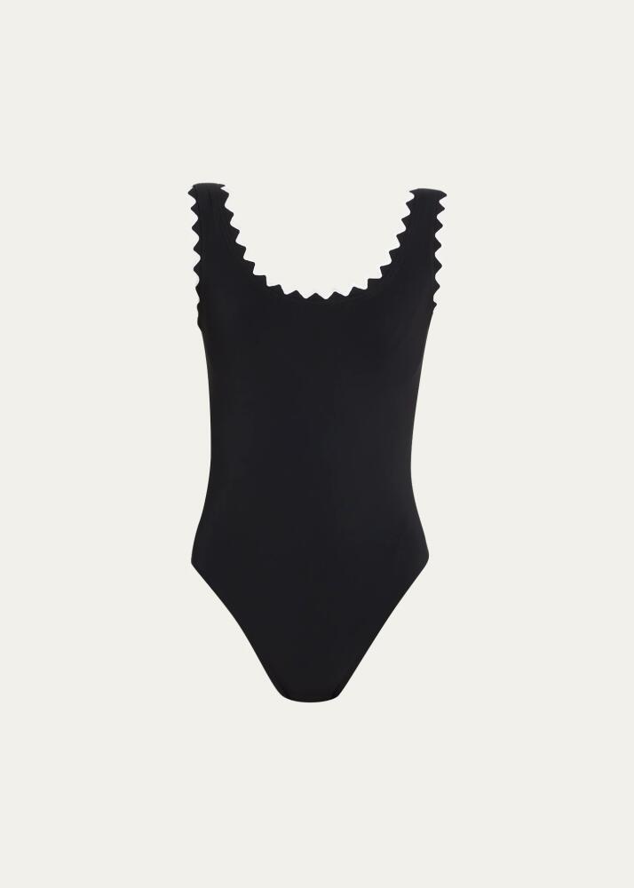 Karla Colletto Amaya Round-Neck Tank One-Piece Swimsuit Cover