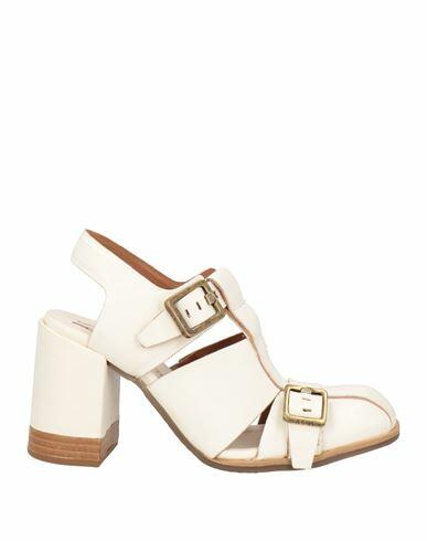 A. s.98 Woman Sandals Ivory Leather Cover