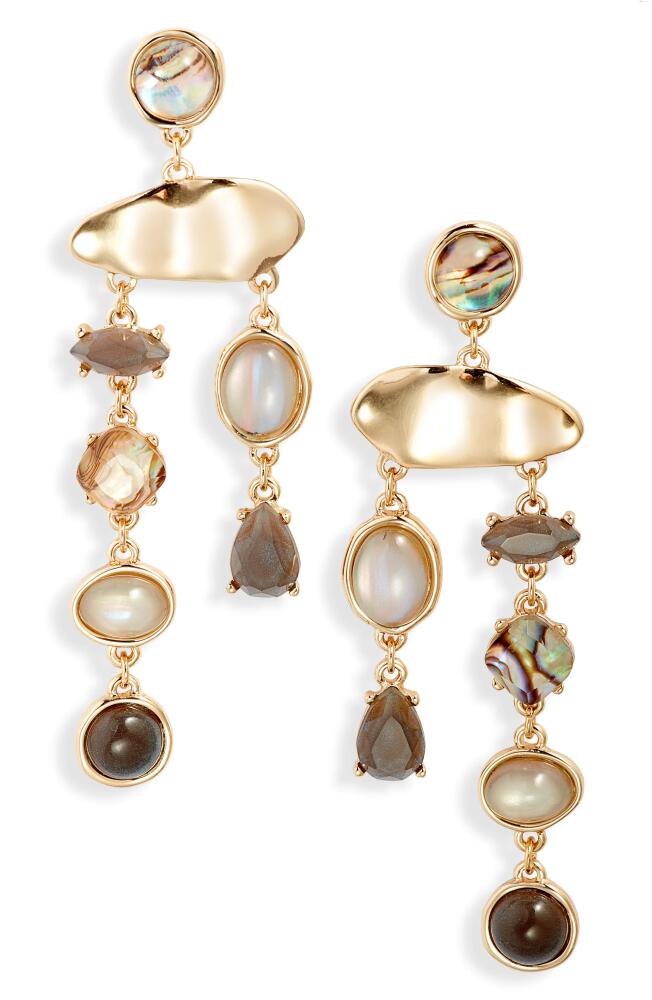 Nordstrom Mixed Chandelier Earrings in Blue Multi- Gold Cover