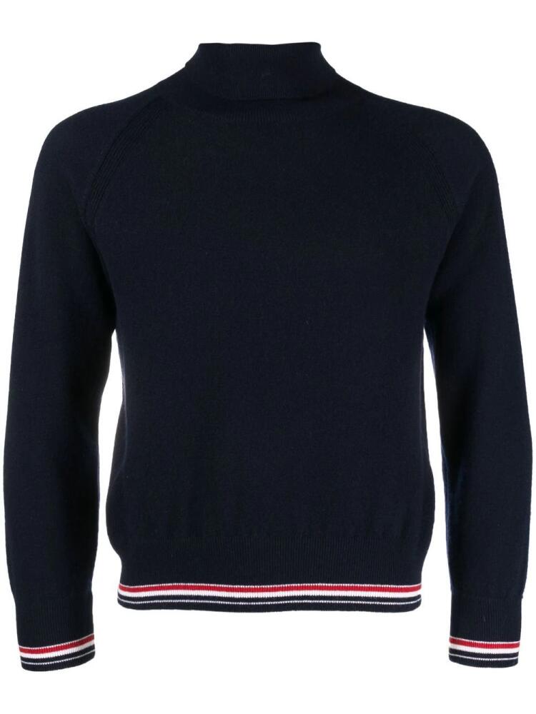 Thom Browne cashmere turtle neck sweater - Blue Cover