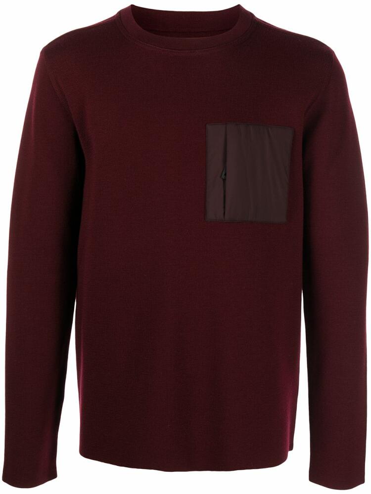 Aztech Mountain chest patch pocket sweater - Red Cover