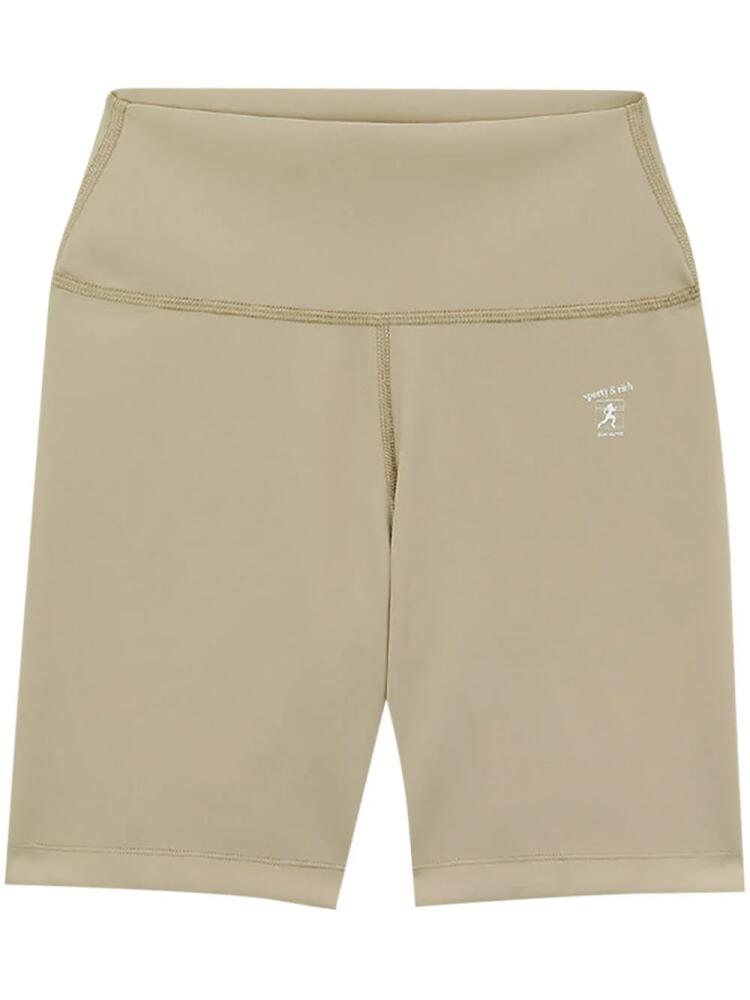 Sporty & Rich logo-print biker shorts - Neutrals Cover