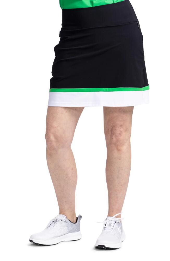 KINONA In Play Golf Skort in Black/Green Cover