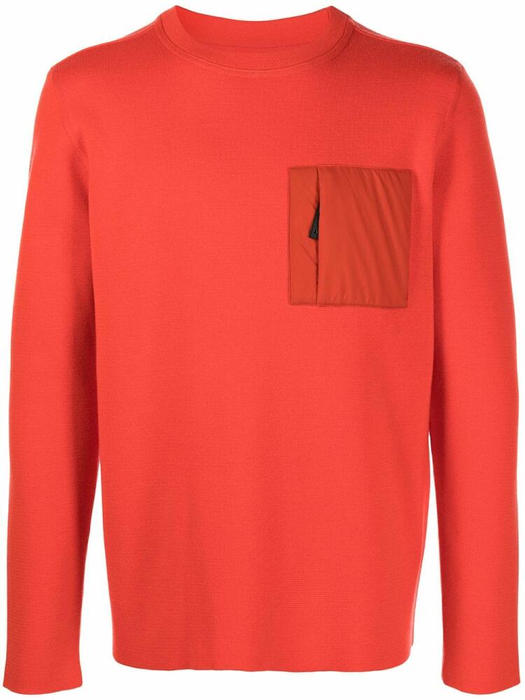 Aztech Mountain chest patch pocket sweater - Orange Cover