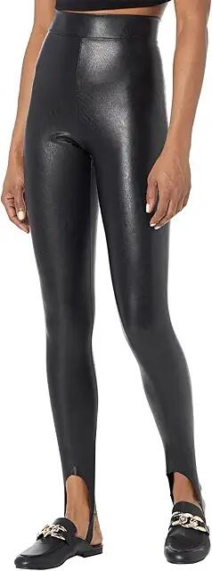 Commando Faux Leather Stirrup Leggings SLG79 (Black) Women's Casual Pants Cover