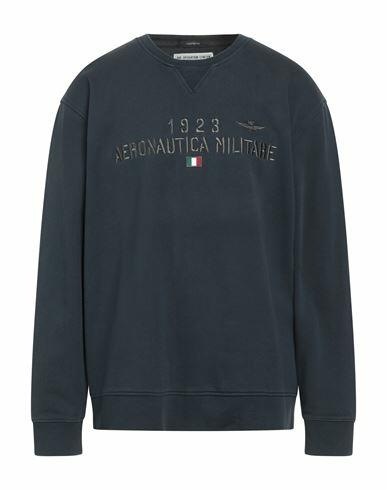 Aeronautica Militare Man Sweatshirt Navy blue Cotton Cover