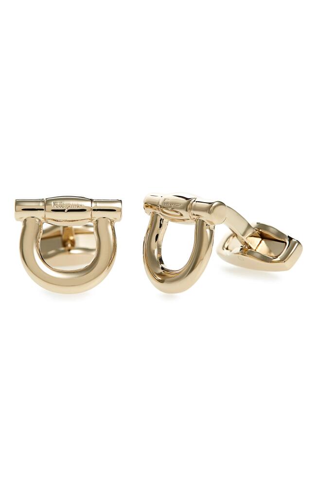 Salvatore Ferragamo Gancio Cuff Links in Oro Cover