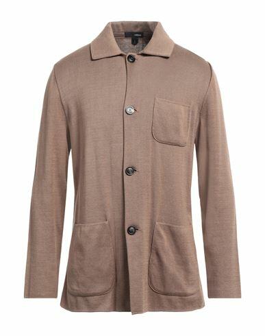 Lardini Man Cardigan Khaki Cotton Cover