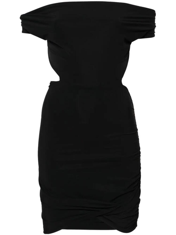 Amazuìn Ester cowl-neck minidress - Black Cover