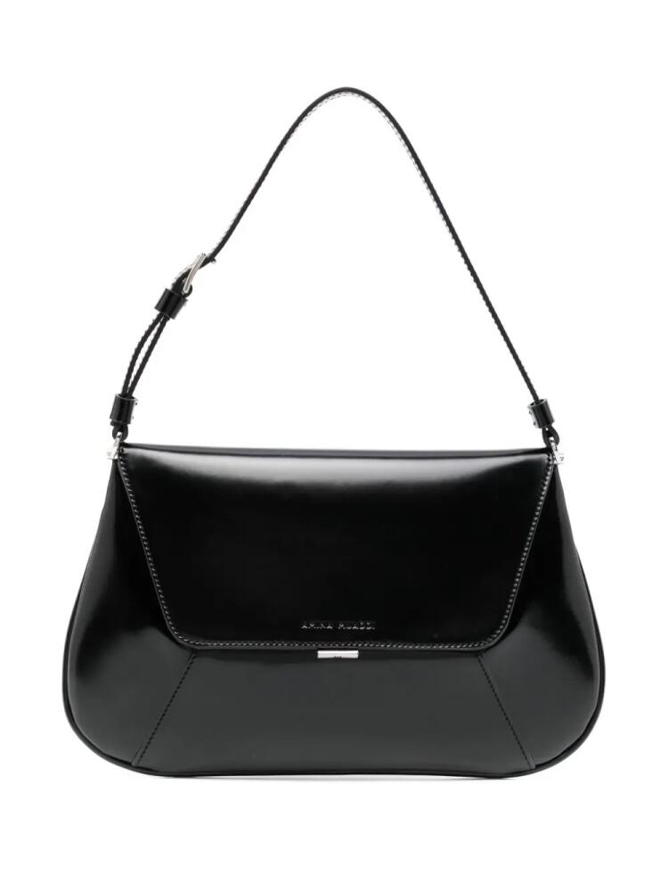 Amina Muaddi Ami leather shoulder bag - Black Cover