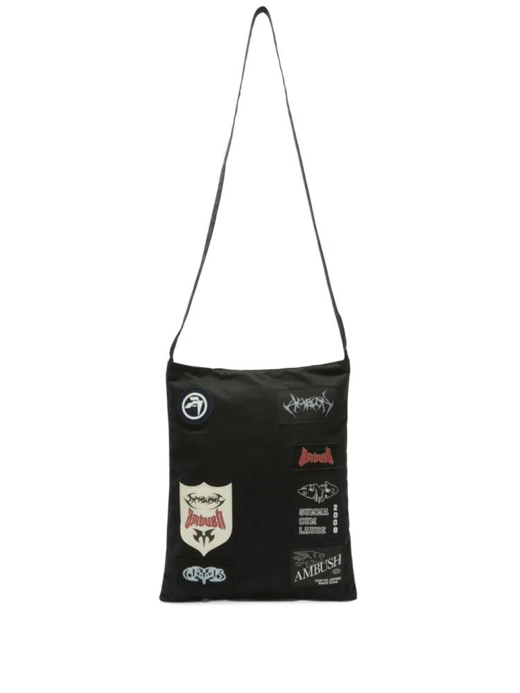 AMBUSH logo-patchwork cotton tote bag - Black Cover