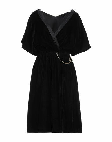 Cavalli Class Woman Midi dress Black Polyester Cover