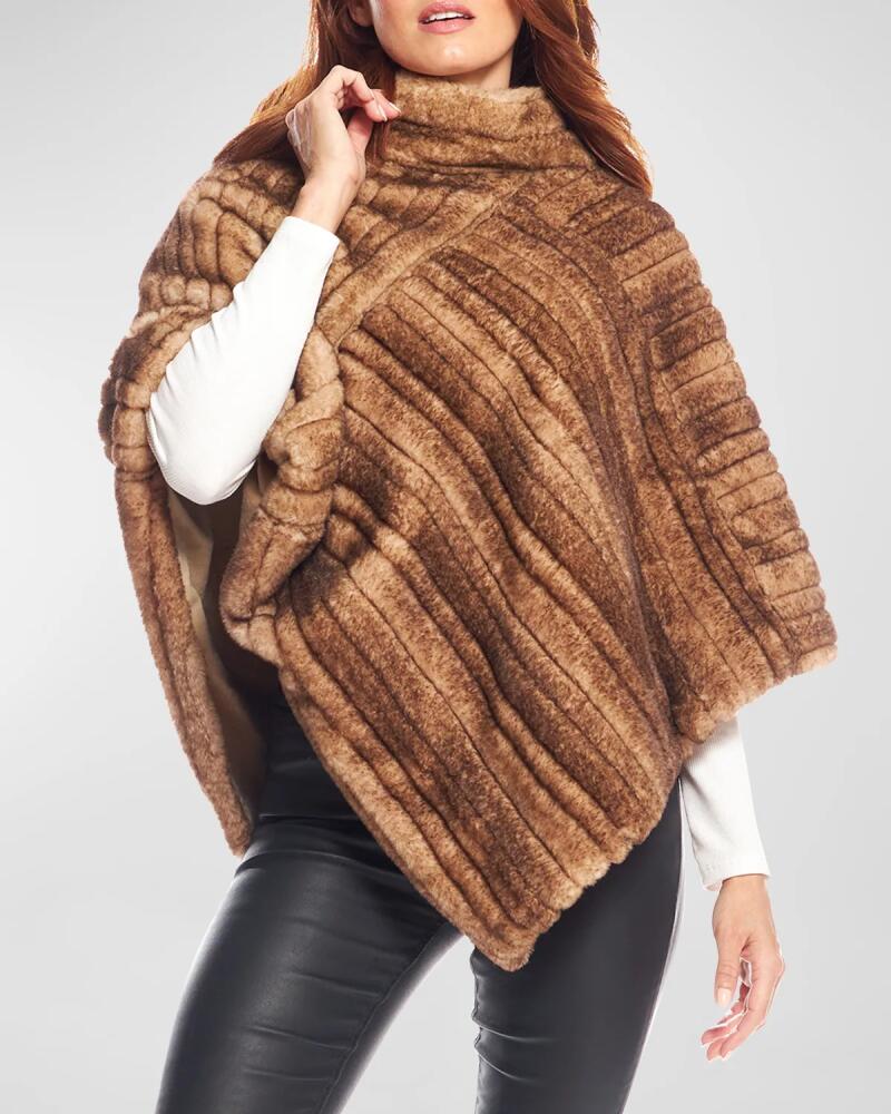 Fabulous Furs Classic Mink Faux Fur Poncho Cover