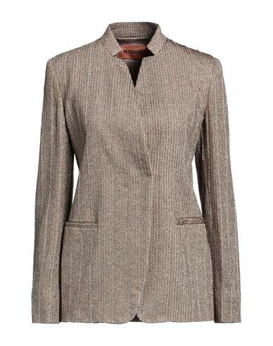 Missoni Woman Blazer Gold Viscose, Cupro, Polyester, Metallic fiber, Glass Cover