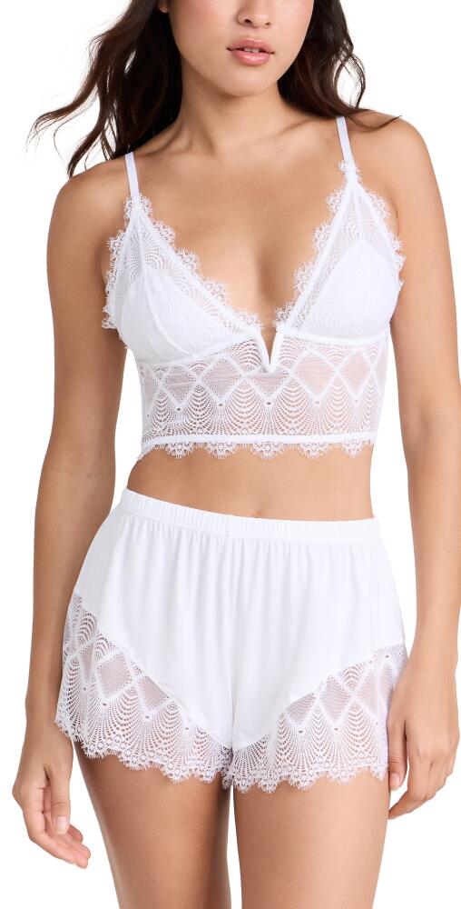 Cosabella Allure Sleep Cami Boxer Boxer PJ Set White Cover