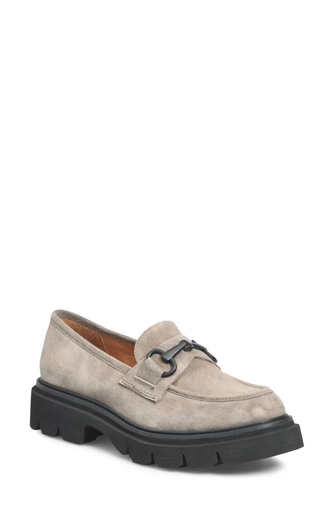 Söfft Satara Platform Bit Loafer in Taupe Suede Cover