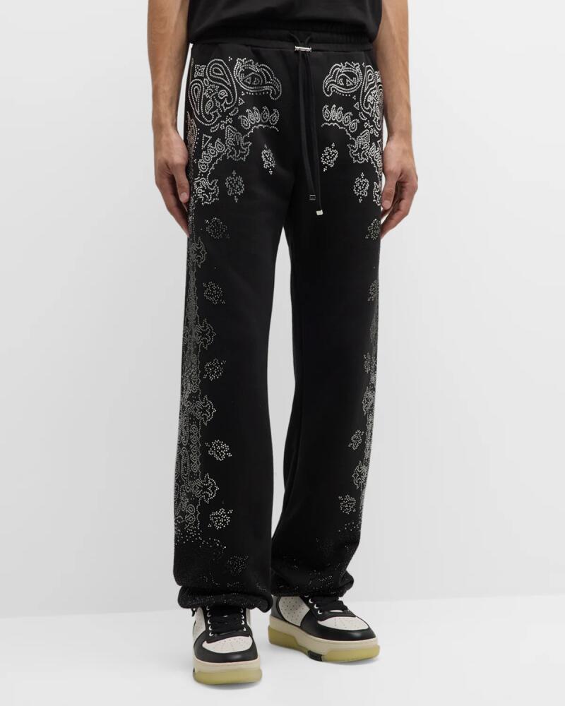 Amiri Men's Crystal Bandana Sweatpants Cover