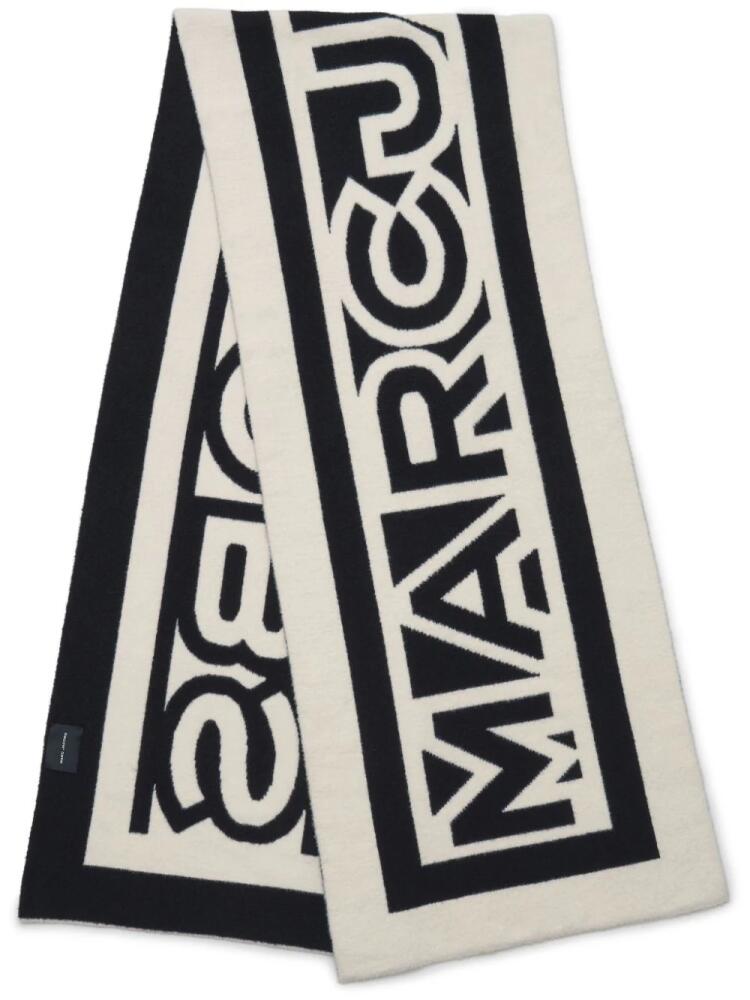 Marc Jacobs Flock Logo stripe scarf - Neutrals Cover