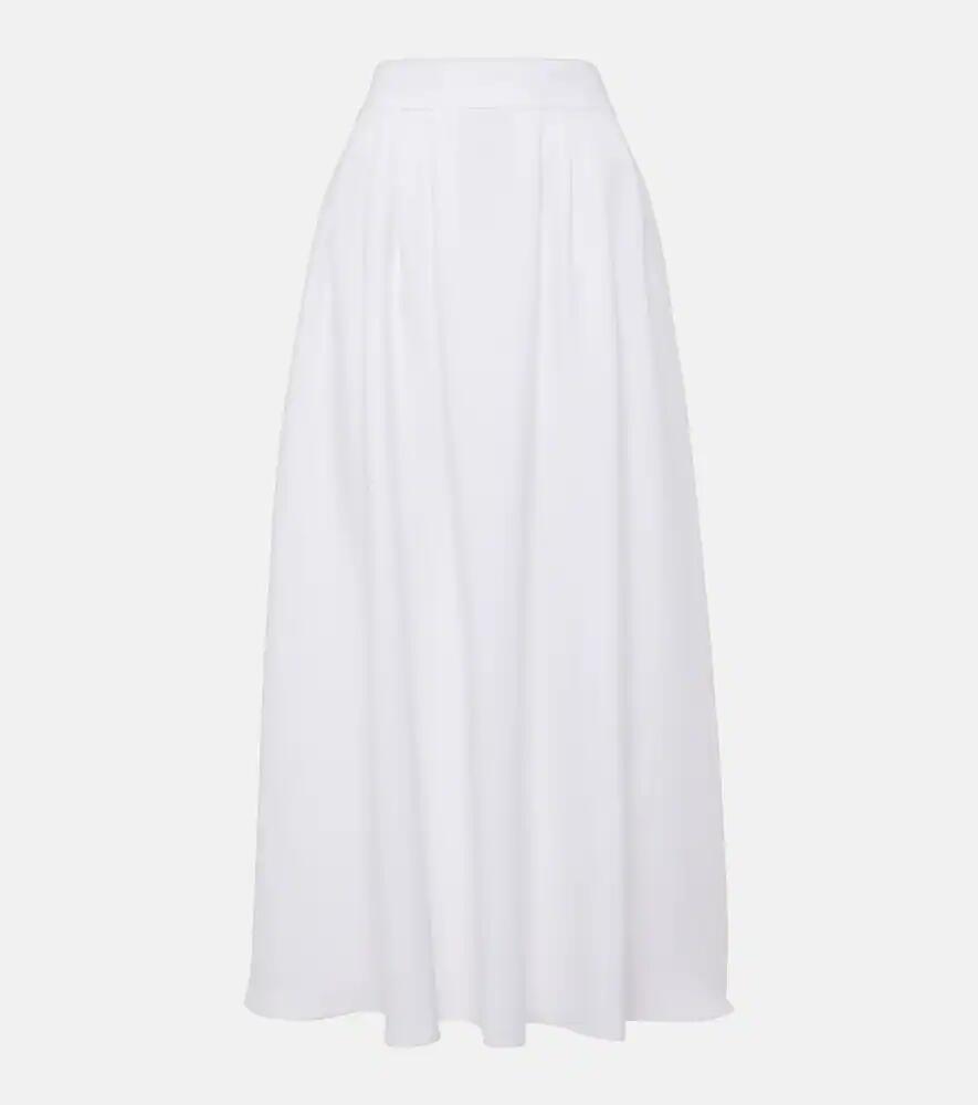 Loro Piana Sabina high-rise linen midi skirt Cover