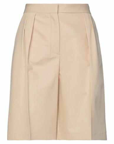 Simona Corsellini Woman Shorts & Bermuda Shorts Sand Polyester, Viscose, Elastane Cover