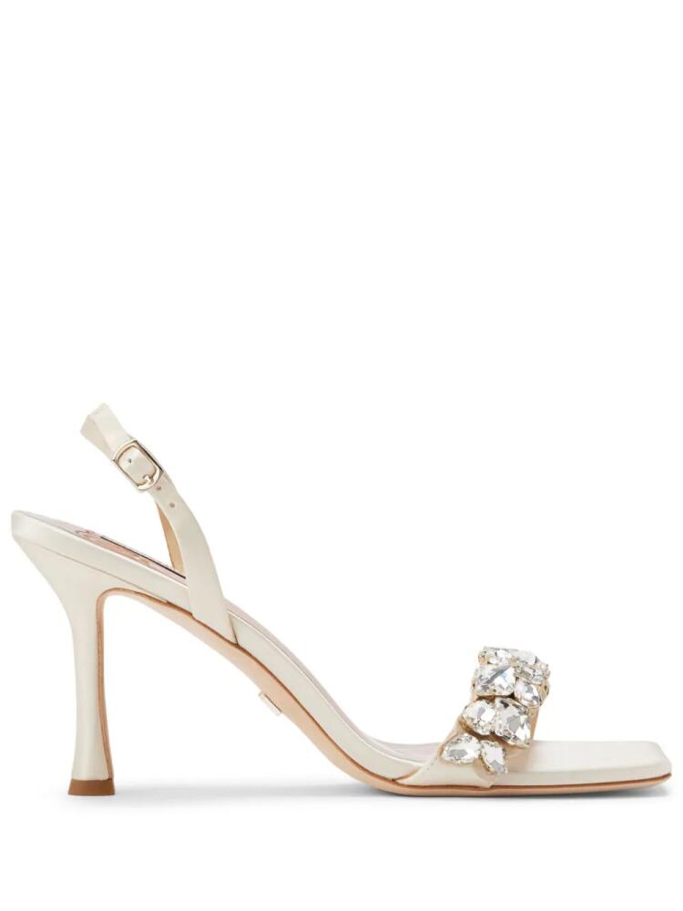 Badgley Mischka Leanna 85mm crystal sandals - Neutrals Cover