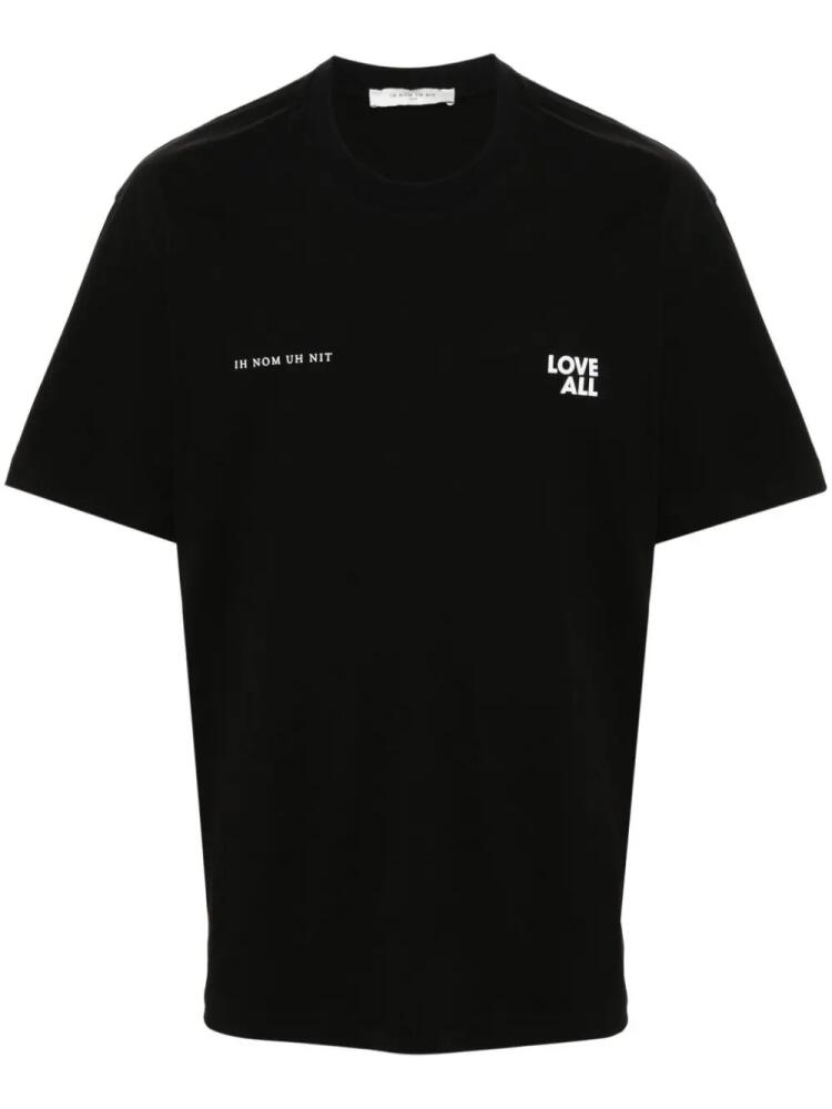 Ih Nom Uh Nit logo-print cotton T-shirt - Black Cover