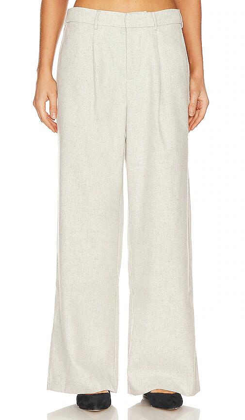 WeWoreWhat Low Rise Wool Trousers in Grey Cover