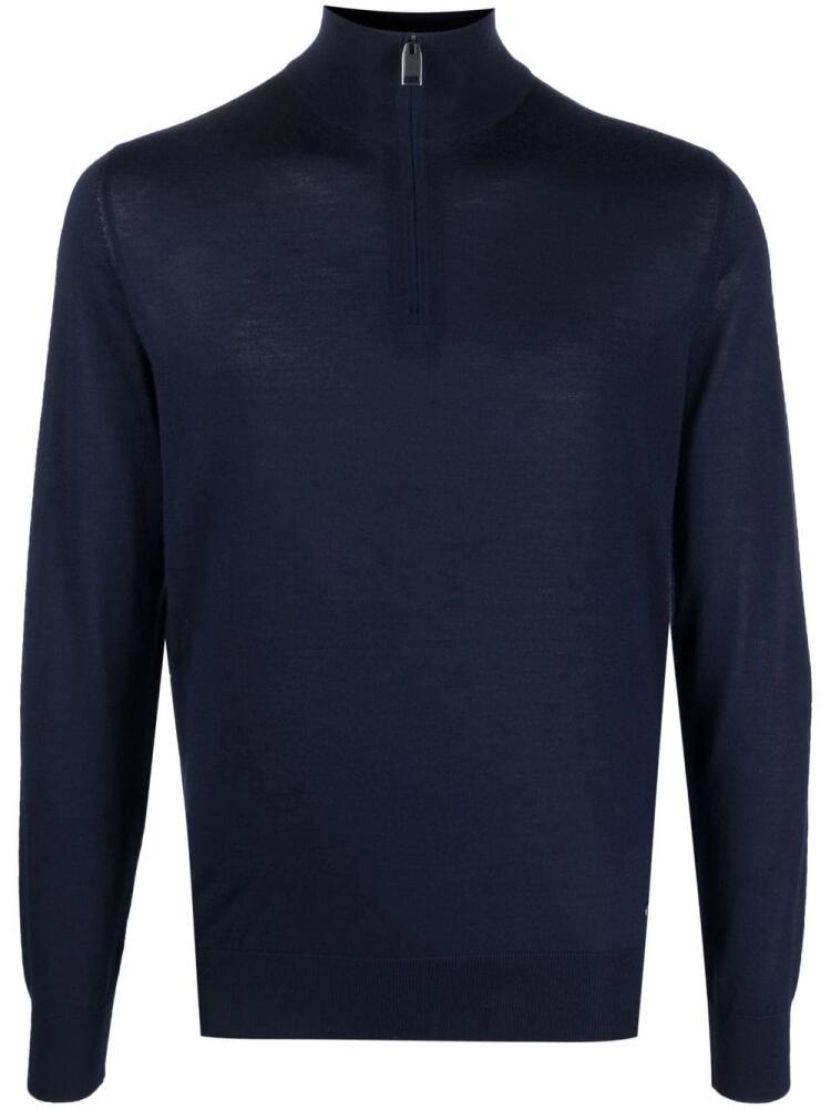 Brioni half-zip high-neck sweater - Blue Cover