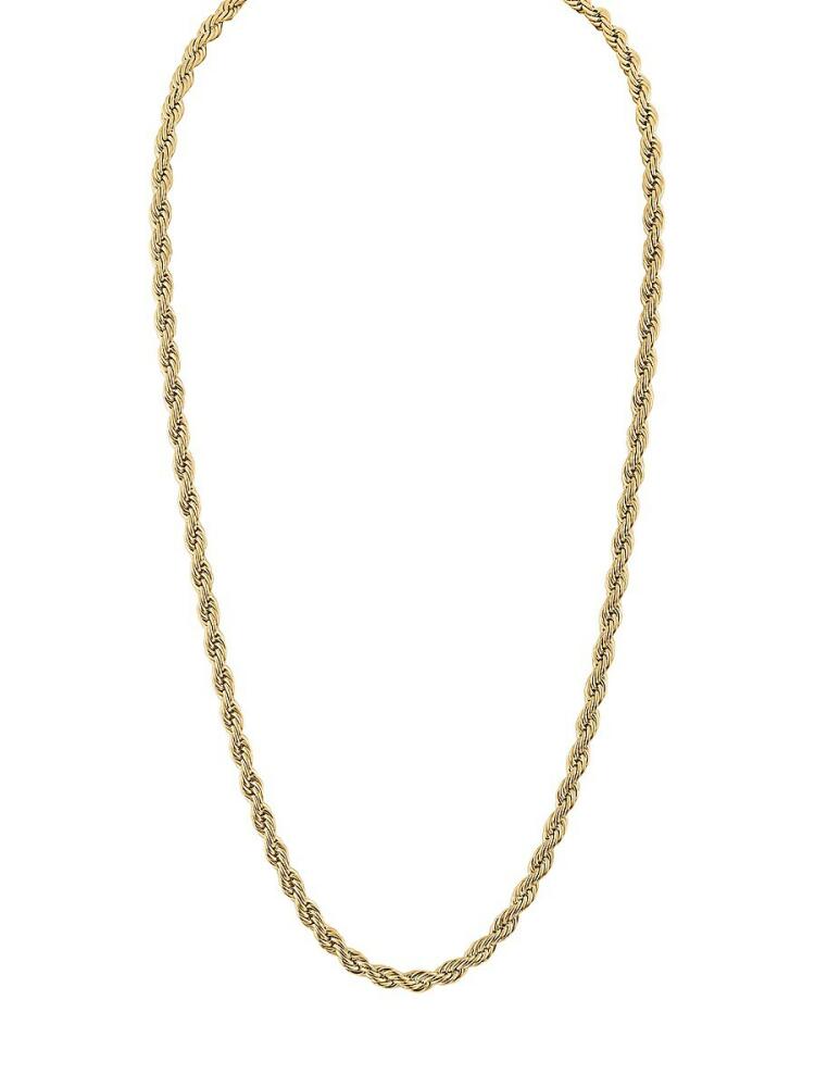 Esquire Men's Goldtone Sterling Silver Rope Necklace Cover