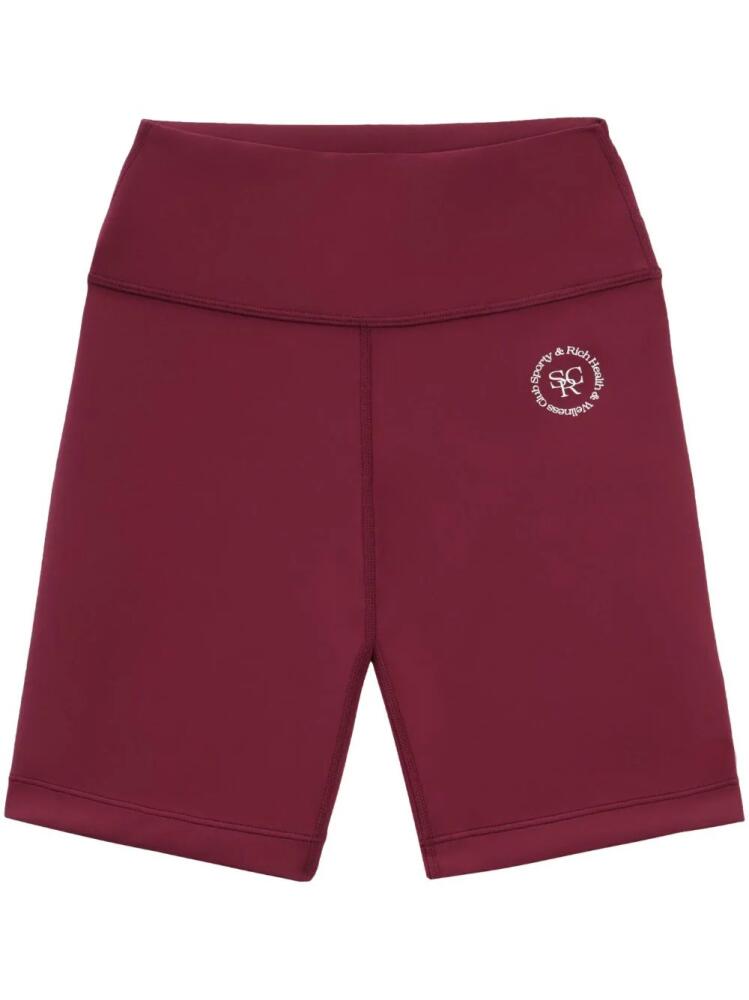 Sporty & Rich logo-print biker shorts - Red Cover