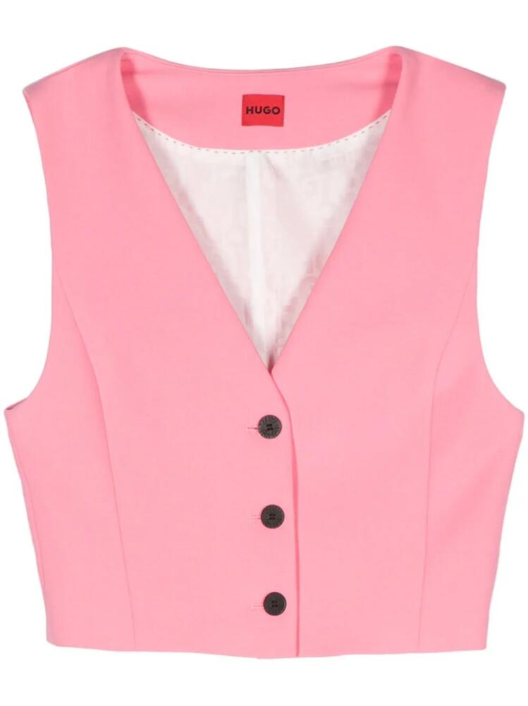 HUGO Auris buttoned vest - Pink Cover