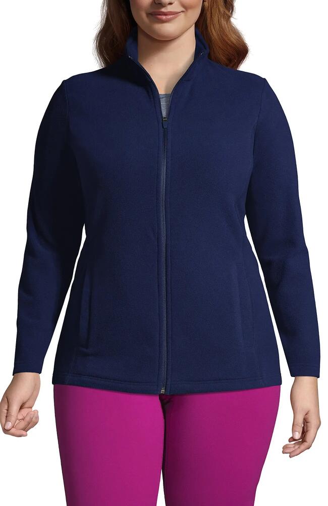 Lands' End Plus Size Anyweather Fleece Full Zip Jacket in Deep Sea Navy Cover