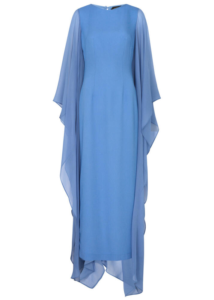 Taller Marmo Adriatica Draped Crepe de Chine Gown - Blue Cover