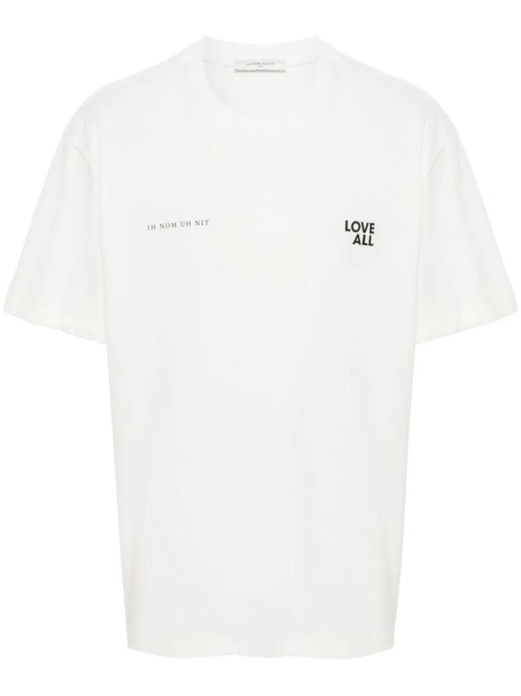 Ih Nom Uh Nit logo-print cotton T-shirt - White Cover