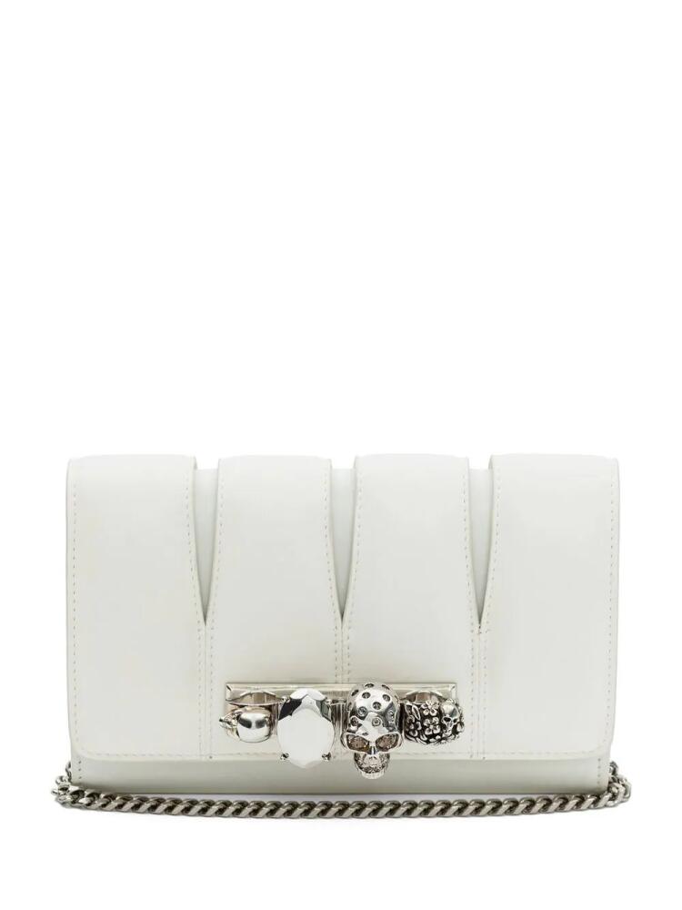 Alexander McQueen The Slash leather crossbody bag - White Cover